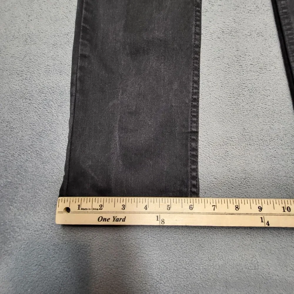 Levi's 511 Jeans Mens 30x32 Black Slim Straight Leg Stretch Distressed